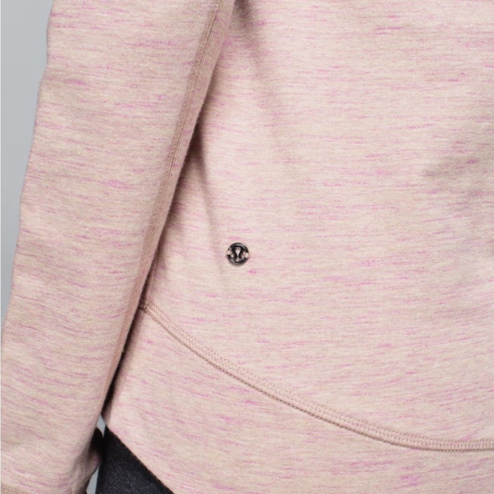 Lululemon Exhalation Pullover Heathered Pink Long… - image 4